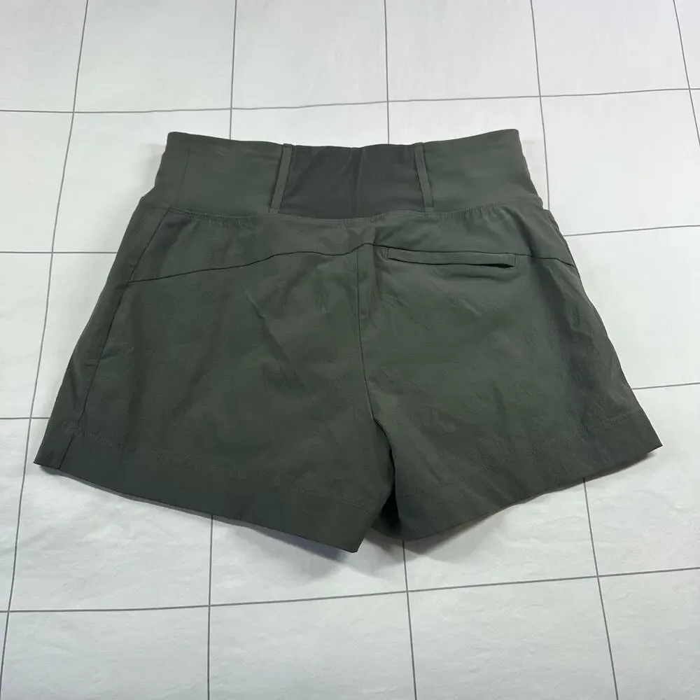 Athleta Shorts Womens 2 Green Trekkie North Ripstop Nylon Outdoor Trail Hiking